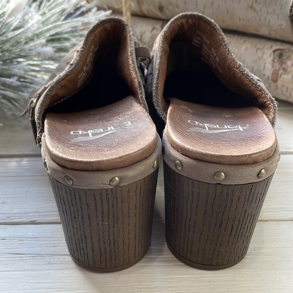 Dansko Deni Fringe Leather Clog Fringe Grey size 5 - Picture 9 of 10